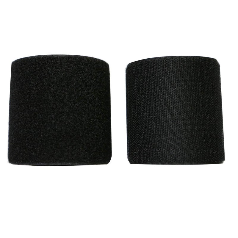 Vkey 4" Width 5 Yards Length Sew on Hook and Loop Style Nylon Strips Fabric Non-Adhesive Back Black Classroom diy(10cm x5M) - Image 1